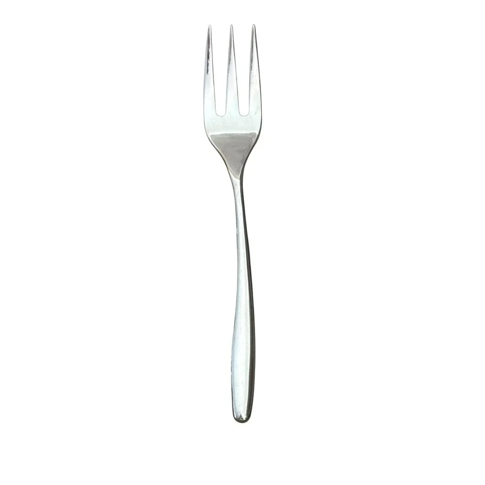 Nambe‎ Bend 3 Piece Stainless Steel Serving Set Spoon Slotted Spoon Meat Fork